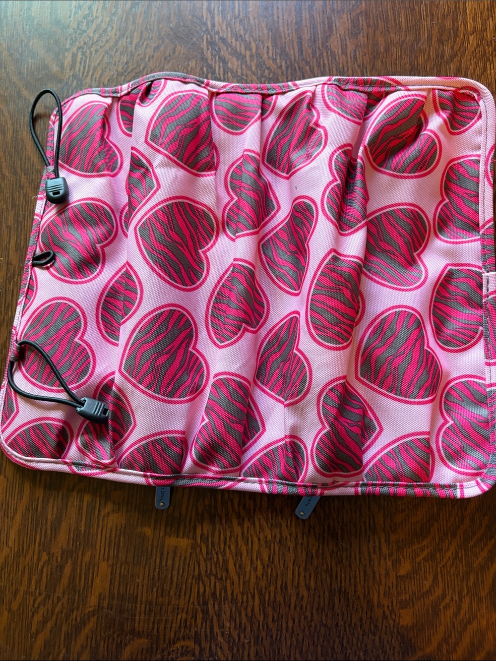 Travelon Pink Heart-Print Travel Organizer Bag